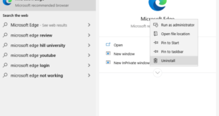 Si pu? disinstallare MS Edge su Windows 10